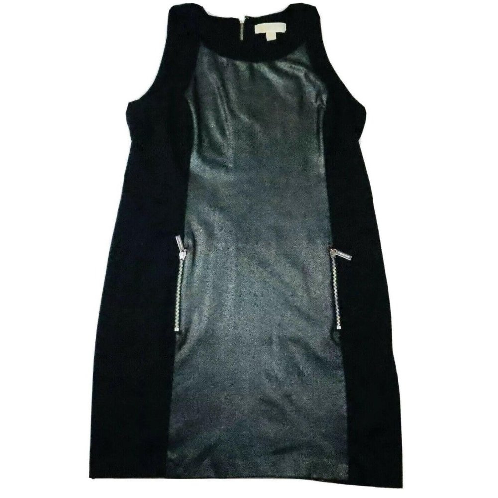 Michael Kors Black Charcoal Dress L Zipper Pockets